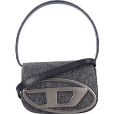 Diesel Denim Axelväska Med Logotyp Fram Och Rem - Gray