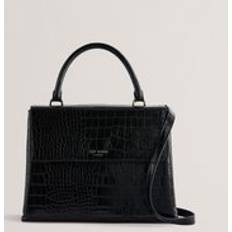 Ted Baker Bags Ted Baker Aynissa Croc-Effect Top Handle Large Bag - Black