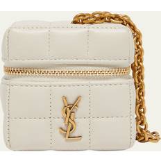 Saint Laurent Mini YSL Cube Leather Bag - Crema Soft