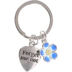 Wallets & Key Holders Something Different Forget Me Not Flower Enamel Keyring - Silver/Blue