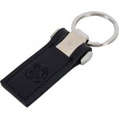 Wallets & Key Holders Manchester City FC Manchester City FC Crest Leather Keyring - Black/Silver