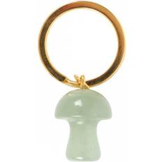 Solid Colour Keychains Something Different Mushroom Aventurine Keyring - Green