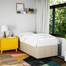 Senge & Madrasser vidaXL uden Madras 100x200 cm Creme Sengeramme