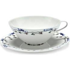 Serax Cups Serax Anemone Milk Teacup With Saucer Bone China Blue Tea Cup