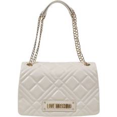 Love Moschino Handväskor Love Moschino Polyurethane Medium Handbag - Cream