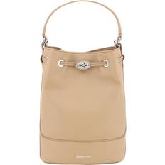 Beige Bucketväskor Zanellato Läder Bucket Väska med Twist Lås - Beige