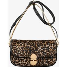 A.P.C. Clutches A.P.C. Leopard Print Leather Clutch Bag - Black