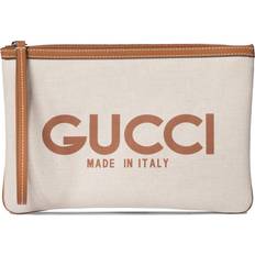 Credit Card Slots Clutches Gucci Clutch Con Stampa - Beige