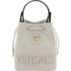 Vita Bucketväskor Versace Dragsko Hinkväska - Beige