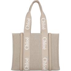 Chloe Woody Tote Bag - Beige