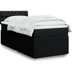 vidaXL Box Spring 100x200 cm Tela Negro Cama Continental
