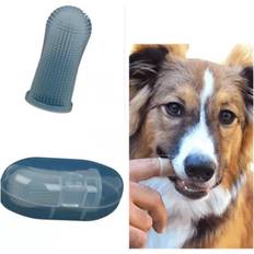 INF Pet Finger Tandborste för Hundar och Katter Vit