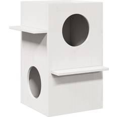 vidaXL Cat House White 43 x 43 x 60 cm Solid Wood Pine