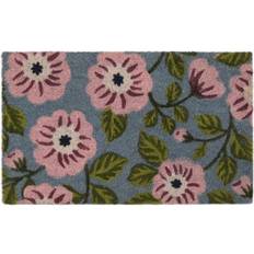 75.0 cm Dörrmattor Hamat Ruco Print Flowers Blue Dörrmatta 45 x 75 cm cm