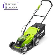 Lawn Mowers Greenworks G40LM35K2 40V Cordless and Charger Battery Powered Mower