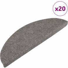 Carpets & Rugs vidaXL Stair Mats Self-adhesive 20 pcs 56x17x3 cm Grey