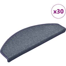 Carpets & Rugs vidaXL Stair Mats 30 Pcs Dark Blue 65 x 24 x 4 cm Blue, Grey
