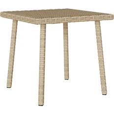 Beige Garden Table vidaXL Garden Coffee Table Rectangular Beige 40x40x37 cm