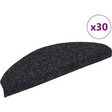 Carpets & Rugs vidaXL Stair Mats Self-adhesive 65 x 21 x 4 cm Set of 30 Black
