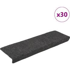 Carpets & Rugs vidaXL Stair Mats Self-adhesive 65 x 21 x 4 cm Anthracite 30 pcs Grey
