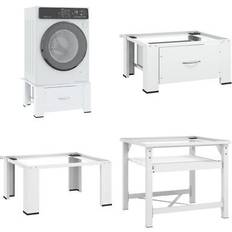 White Goods Accessories vidaXL Washing Machine Pedestal Stand Holder Raiser Dryer 7.8 kg