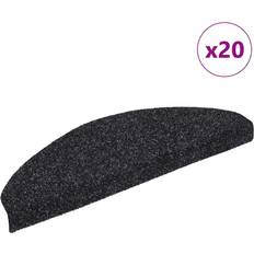 Carpets & Rugs vidaXL Self-adhesive Stair Mats 65x21x4 cm Black cm