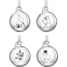 Muurla Moomin Let it Snow Clear Christmas Tree Ornament 5cm 4pcs