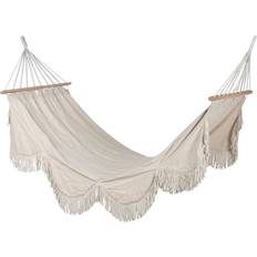 White Hammocks Home ESPRIT White Fringe Hanging Hammock 200 x 100 x 5 cm