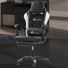 Alivio Alivio White and Black Swivel Gaming Chair