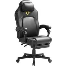 Songmics Gaming Chair with Footrest and Headrest Ink Black