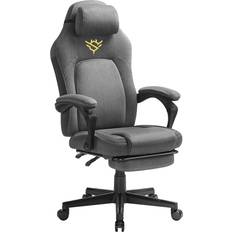 Gaming Chair with Footrest and Headrest Dove Grey