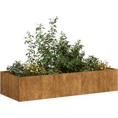 Brun Plantekasser vidaXL Rustfarvet Plantekasse 200 x 80 x 40 cm Plantekasse