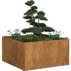 Steel Outdoor Planter Boxes vidaXL Planter Rusty 80x80x40 cm Weathering Steel