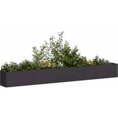 Blomlådor Odlingslådor på rea vidaXL Plantekasse Sort 360 x 40 x 40 cm Koldvalset Stål Plantekasse