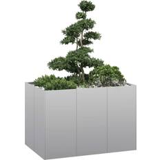 vidaXL Plantekasse 120 x 80 x 80 cm Galvaniseret Stål Plantekasse