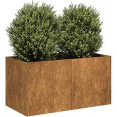 Blomlådor Odlingslådor på rea vidaXL Planteringskärl Rostig 80 x 40 x 40 cm Väderbeständigt Stål