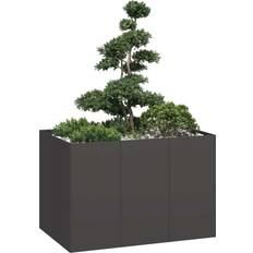 vidaXL Planter Black 120x80x80 cm Steel Plant Pot