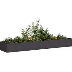Krukor, Plantor & Odling vidaXL Odlingslåda Svart 360 x 80 x 40 cm Stål