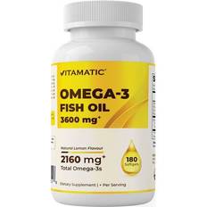 Omega-3 Fish Oil Supplement 3600 mg 180 Soft Gels