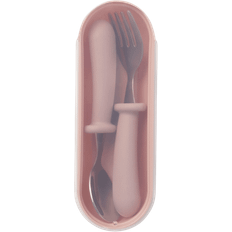 Bestickset Silikon Mata Äta Rosa ONESIZE