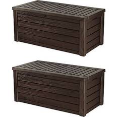 Keter Westwood Outdoor 150 Gal Deck Storage Box 2 Pack