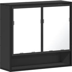 vidaXL Black Bathroom Mirror Cabinet 65 x 20 x 60 cm