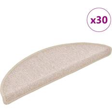 Beige Stair Carpets vidaXL Stair Mats 30 Pcs Taupe 56x17x3 Cm Beige, Grey