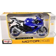 Maisto 2021 Yamaha YZF-R1 Motorcycle Blue 1/12 Diecast Model