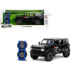 Scale Models & Model Kits Jada 2021 Ford Bronco Badlands Black "Rigid" with Extra Wheels "Just Trucks" Series 1/24 Diecast Model Car