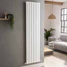 Radiators SORRENTO White Vertical Oval Designer Radiator 1800 x 472 mm