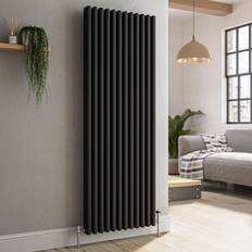 Water Radiators Reggio Registers Reggio Midnight Black Vertical Radiator 1500 x 560 mm