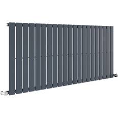 Radiators Riace Anthracite Horizontal Flat Designer Radiator 600 x 1428 mm