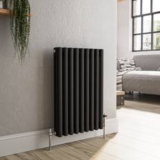 Radiators Reggio Registers Reggio Midnight Black Horizontal Radiator 600 x 425 mm