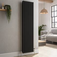 Radiators Reggio Midnight Black Vertical Radiator 1500 x 380 mm 3751 BTU